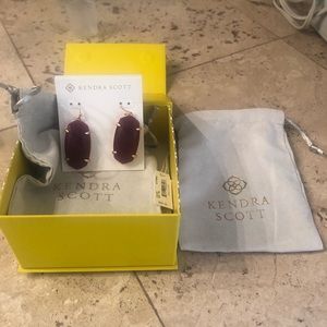 Kendra Scott wine colored earrings